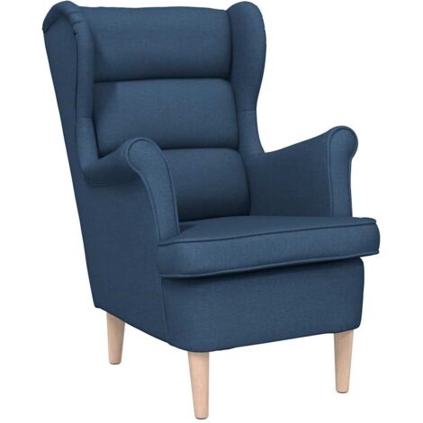 vidaXL Poltrona Blu 74x84x100 cm in Tessuto