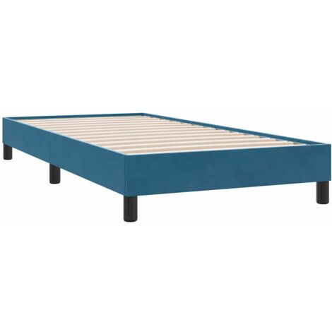 Giroletto a Molle senza Materasso Blu Scuro 100x210 cm Velluto vidaXL