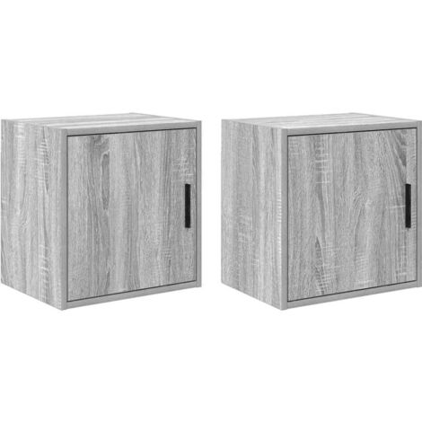 Pensili per Garage 2 pz Grigio Sonoma in Legno Multistrato vidaXL