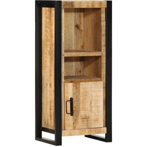 Mobiletto da Bagno 40x30x90 cm Legno Massello Mango Grezzo vidaXL (1/5)