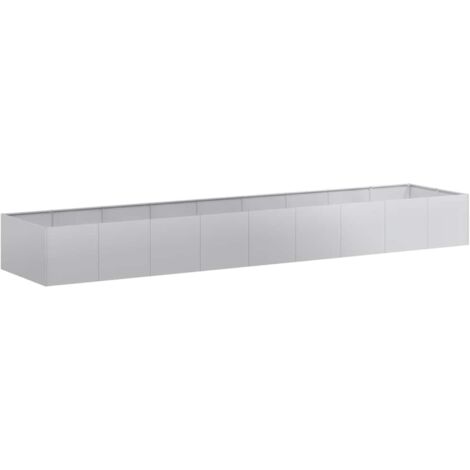 vidaXL Fioriera 360x80x40 cm in Acciaio Zincato