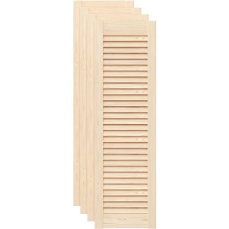 Ante con Design a Lamelle 4 pz 99x29,5 cm in Legno di Pino vidaXL