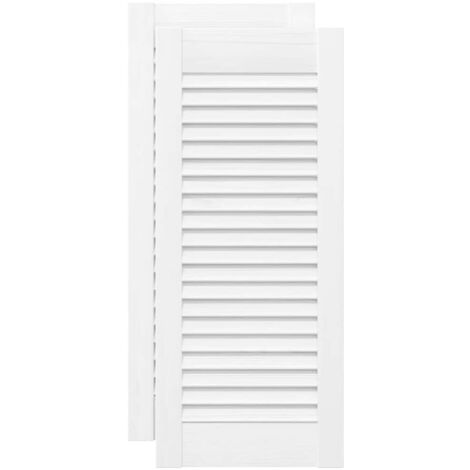 vidaXL Ante a Lamelle 2 pz Bianche 69x29,5 cm