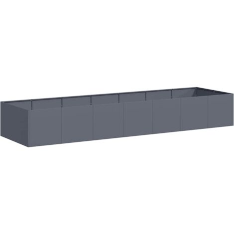 vidaXL Fioriera Antracite 280x80x40 cm in Acciaio