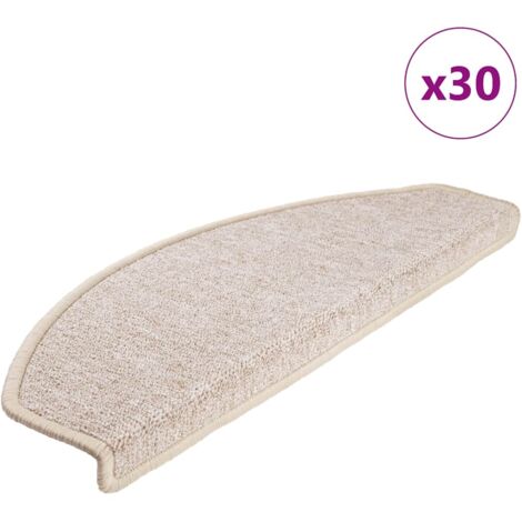 vidaXL Tappetini per scale 30 pz 65x24x4 cm tortora semicircolari grandi