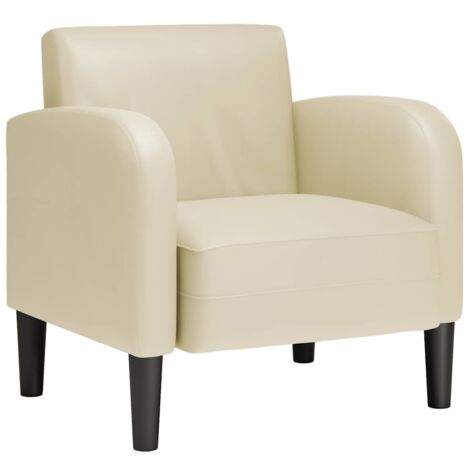 vidaXL Divano Sedia con Braccioli Crema 54 cm in Similpelle (1/5)