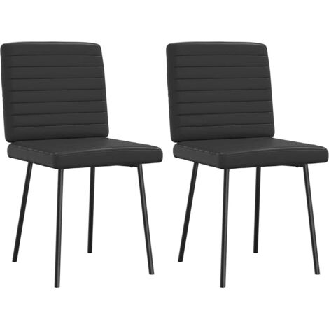 vidaXL Sedie da Pranzo 2 pz Nere in Similpelle (1/5)
