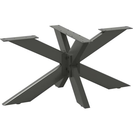 Gamba per tavolino da caffè a forma di ragno antracite 98x58x(42-43) cm in acciaio vidaXL