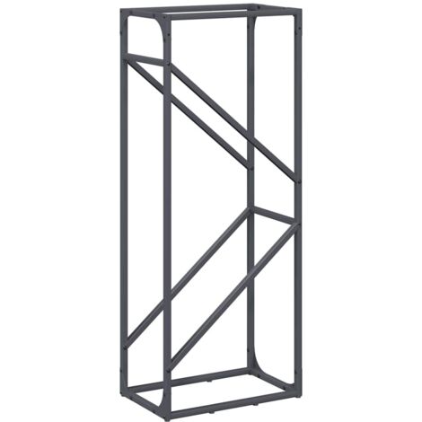 vidaXL Rastrelliera per Legna da Ardere Antracite 40x25x100 cm