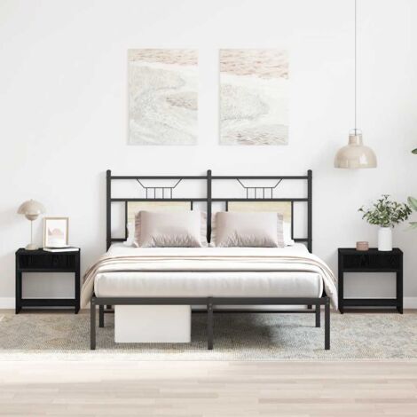 Comodini 2pz Rovere Nero 40x30x40 cm in Legno Multistrato vidaXL