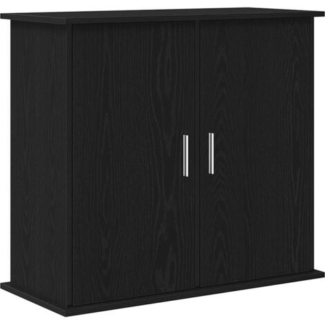vidaXL Supporto per acquario in rovere nero 81x36x73 cm in legno