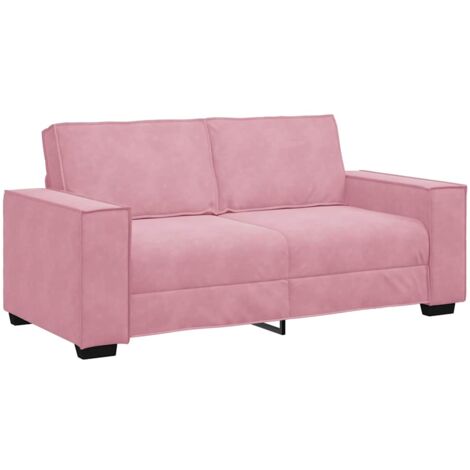vidaXL Divano a 2 Posti Rosa 140 cm in Velluto