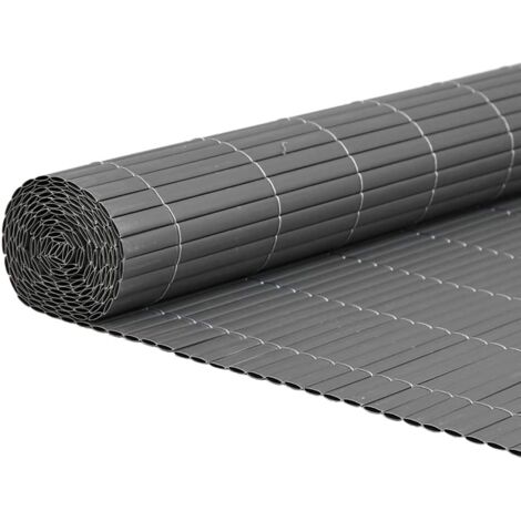 Recinzione da Giardino Bifacciale Grigia 1,8x3 m in PVC vidaXL