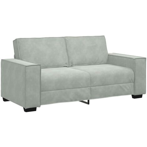 vidaXL Divano a 2 Posti Grigio Chiaro 140 cm in Velluto