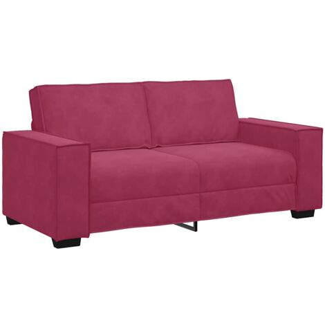 vidaXL Divano a 2 Posti Rosso Vino 140 cm in Velluto