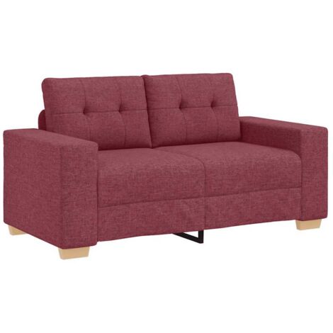 vidaXL Divano Divanetto Rosso Vino 120 cm in Tessuto