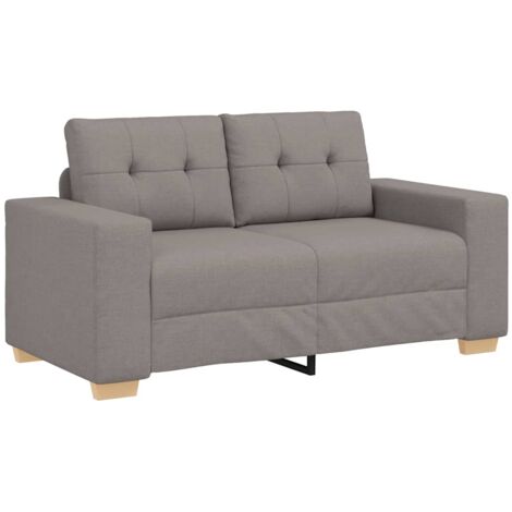 vidaXL Divano Divanetto Tortora 120 cm in Tessuto