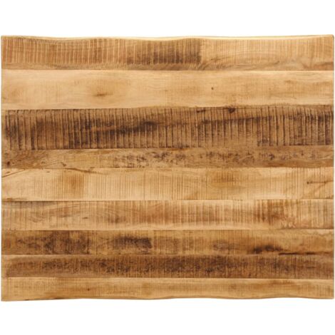 vidaXL Piano Tavolo Bordi Vivi 100x80x3,8 cm Legno di Mango Grezzo