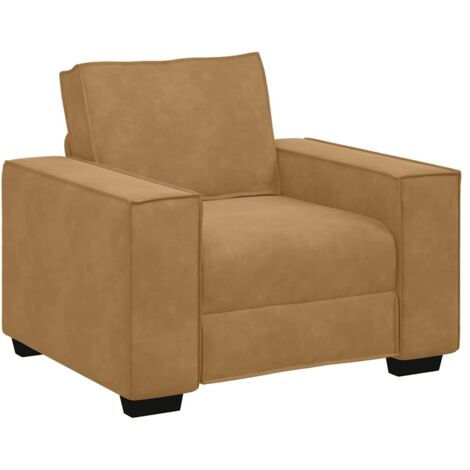 vidaXL Divano Sedia Marrone 60 cm Velluto