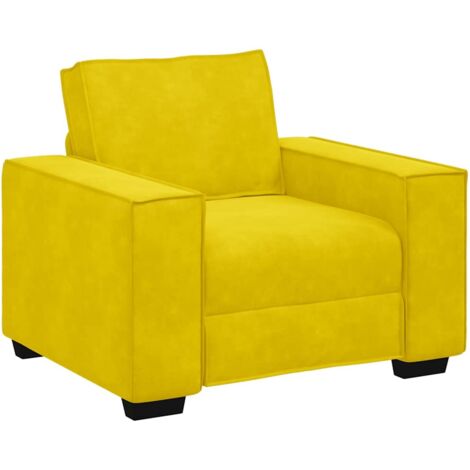 vidaXL Divano Sedia Giallo 60 cm Velluto