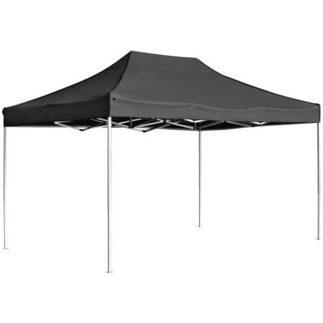 vidaXL Gazebo Professionale Pieghevole Alluminio 4,5x3 m Antracite