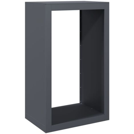 vidaXL Rastrelliera per Legna da Ardere Antracite 60x40x100 cm Acciaio