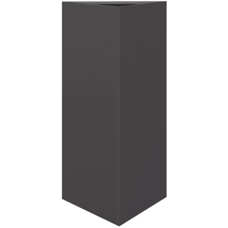 vidaXL Fioriera da Giardino Nera Triangolare 40x34,5x75 cm in Acciaio