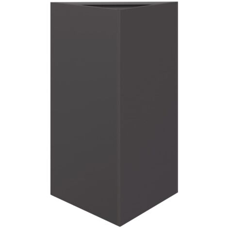 vidaXL Fioriera da Giardino Nera Triangolare 50x43x75 cm in Acciaio