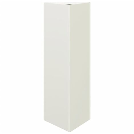 vidaXL Fioriera da Giardino Bianca Triangolare 30x26x75 cm in Acciaio