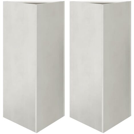 vidaXL Fioriere da Giardino 2 pz Triangolari 40x34,5x75 cm Acciaio Inox
