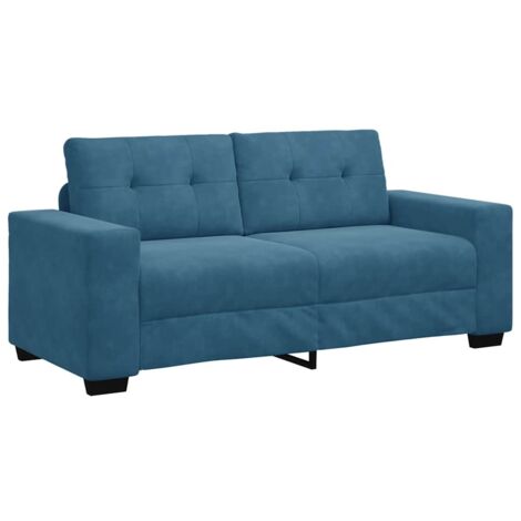 vidaXL Divano Divanetto Blu 140 cm in Velluto