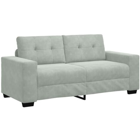 vidaXL Divano Divanetto Grigio Chiaro 140 cm in Velluto (1/5)