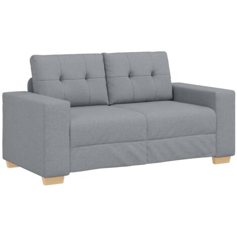 vidaXL Divano Divanetto Grigio Chiaro 120 cm in Tessuto