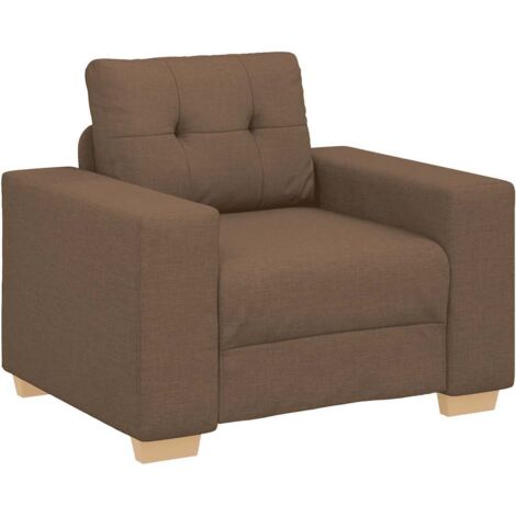 vidaXL Divano Sedia Marrone 60 cm in Tessuto