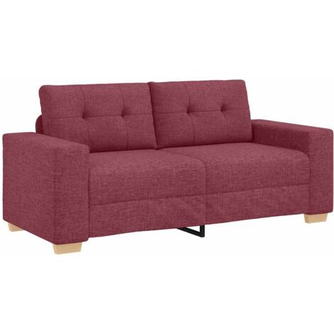 vidaXL Divano Divanetto Rosso Vino 140 cm in Tessuto