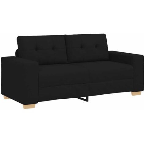 vidaXL Divano Divanetto Nero 140 cm in Tessuto