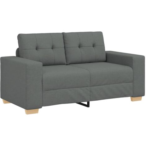 vidaXL Divano Divanetto Grigio Scuro 120 cm in Tessuto