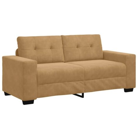 vidaXL Divano Divanetto Marrone 140 cm in Velluto