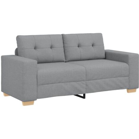 vidaXL Divano Divanetto Grigio Chiaro 140 cm in Tessuto