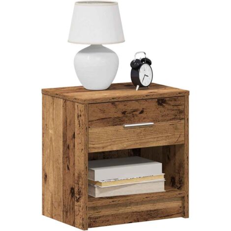 vidaXL Comodini 2 pz con Cassetto Legno Antico 39x28x41 cm