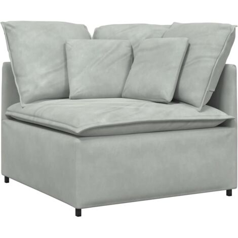 Modulo Angolare Divano Modulare con Cuscini Grigio Chiaro 100cm vidaXL (1/5)