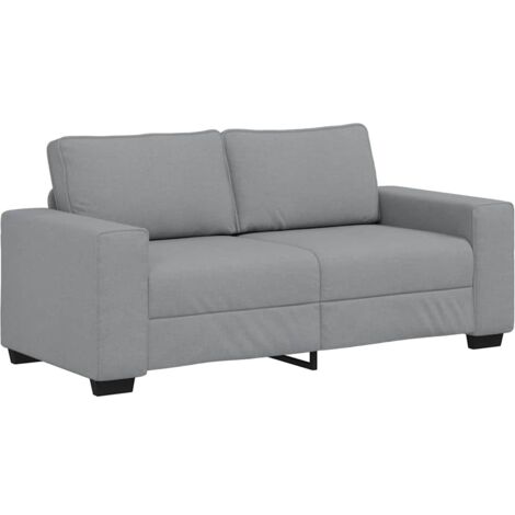 vidaXL Divano a 2 Posti Grigio Chiaro 140 cm in Tessuto