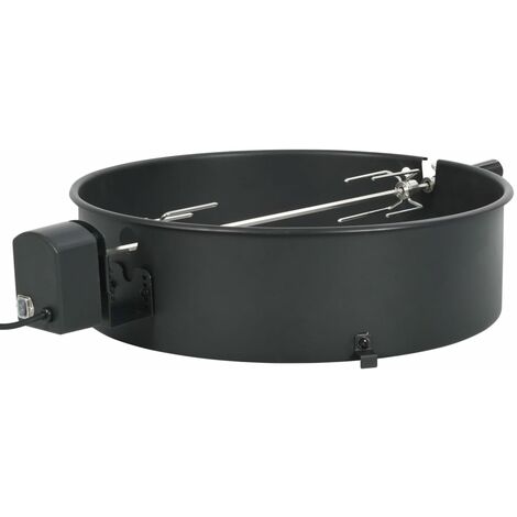 Kit per Barbecue allo Spiedo 57 cm Nero vidaXL 367206