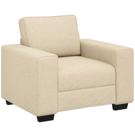 vidaXL Poltrona Crema 60 cm in Tessuto