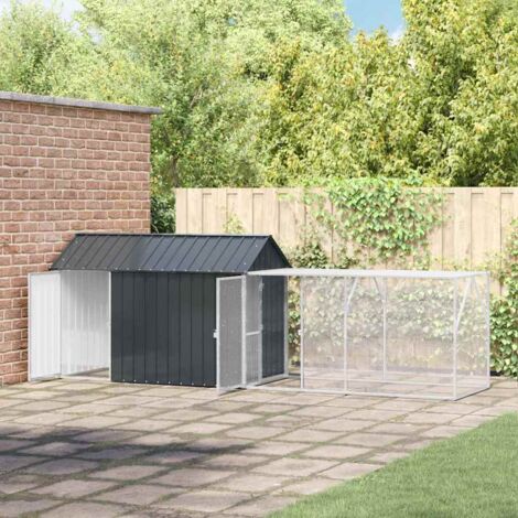 vidaXL Gabbia per uccelli Antracite 416.5 x 103 x 142 cm