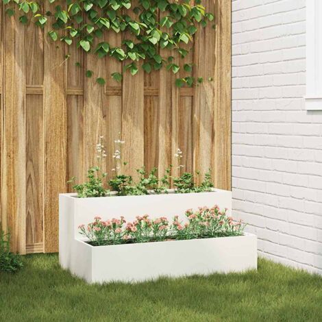 Vaso da giardino Bianco 100 x 60 x 45 cm vidaXL