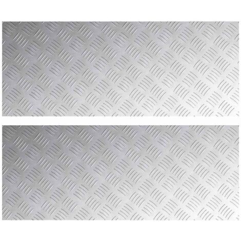 Gradini per Scale 2 pcs Argento 100 x 40 cm Alluminio vidaXL