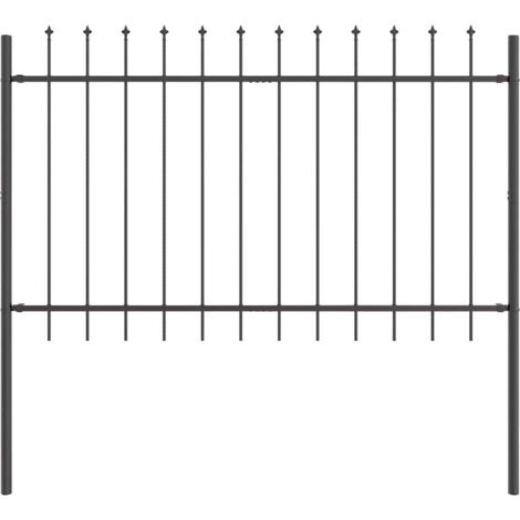 Recinzione da Giardino a Doppio Lato 110×300 cm Grigia