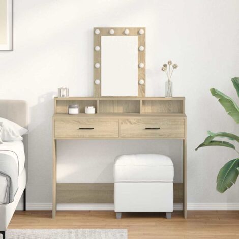 vidaXL Tavolo da Trucco Marrone 100 x 41 x 140 cm Legno multistrato