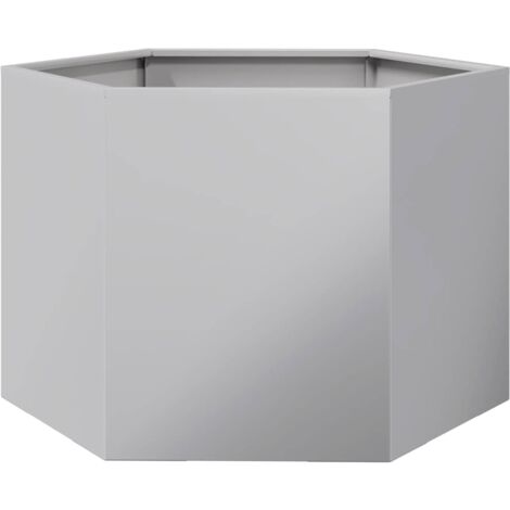 vidaXL Fioriera Esagono 69x60x45 cm in Acciaio Zincato